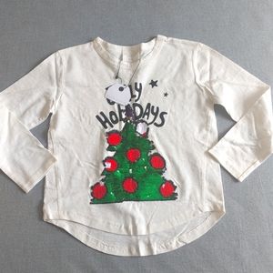 NWT Zara White T-shirt With Christmas Tree